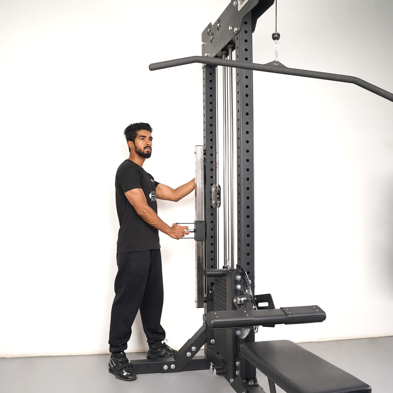 Gorilla Cable Tower – Lat Pull Down + Seated Row + Bicep + Tricep Combo - Image 4